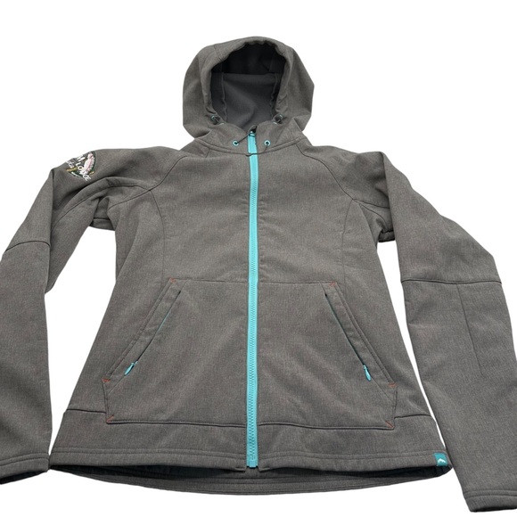 Simms Womens Small Rogue Fleece Hoody Soft Shell Fly Fishing Jacket Coat Winfrey - Picture 1 of 11
